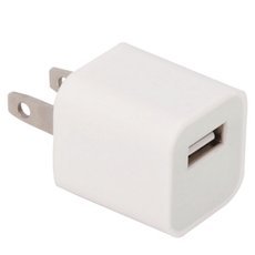 USB AC Power Charger Adapter for all iPhone/iPod White(US Plug)