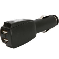 High Quality Universal Dual Port USB Car Charger Adapter Black