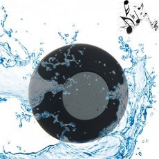 Mini Waterproof Wireless Bluetooth Speaker with Sucker Black