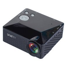 Uhappy U18 500lm 320x240px Home Theater Mini Projector with Remote Control (Support HDMI / USB / SD / AV / VGA) Black
