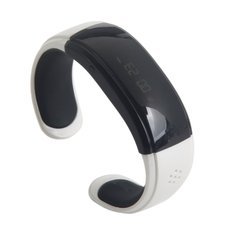 L02 Anti-lost Bluetooth Hands-free Calls Android Smart Bracelet Watch Vibrating Bluetooth Bracelet White