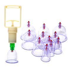 12pcs Body Cupping Healthy Kit with 6 Therapy Massager Magnets Set Purple
