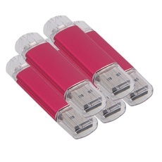8GB OTG USB Flash Drive for Smart Phone/Tablet PC Rose Red（×5）
