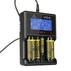 XTAR VC4 LCD Li-ion/Ni-MH USB Battery Charger for 18650 26650 32650 14500 AA AAA Battery