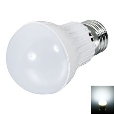 E27 3W 270LM 6050-6700K White Light Eco-friendly Plastic LED Ball Light Bulb (110-220V)